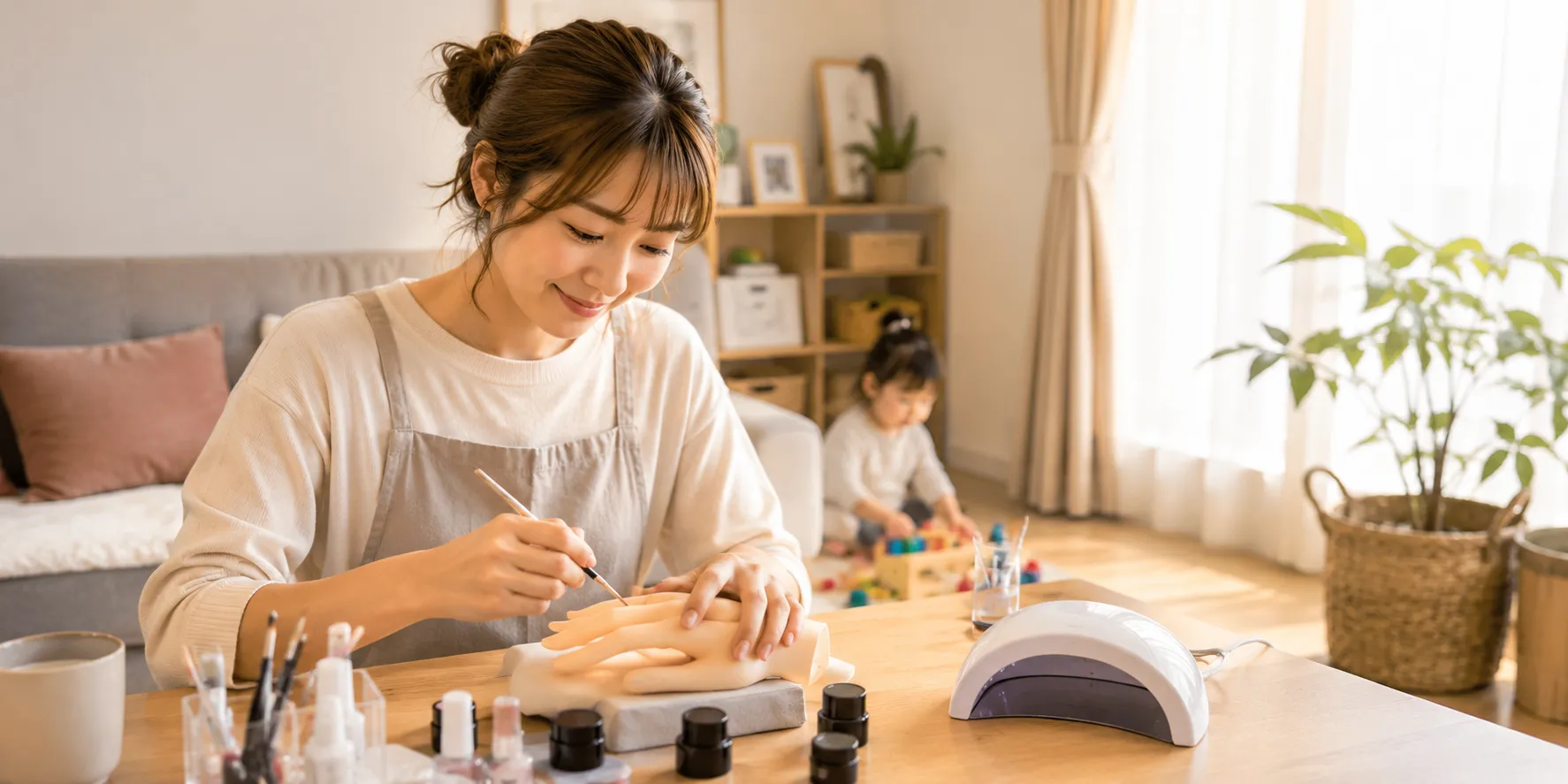 育児と学習を両立する受講生のイメージ